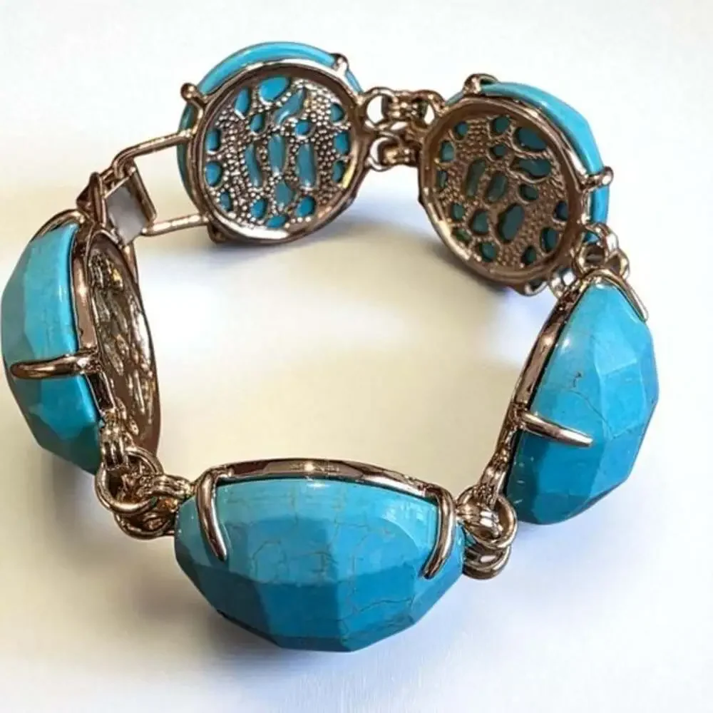 Turquoise and Gold Bracelet